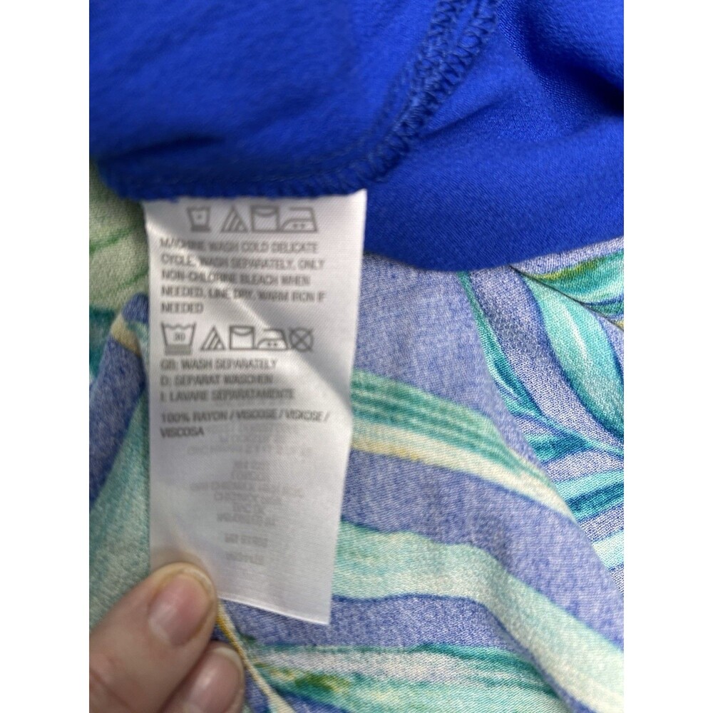 d &Co beach NEW tropical cover up dress with waist tie Large summer vacation - Picture 7 of 7